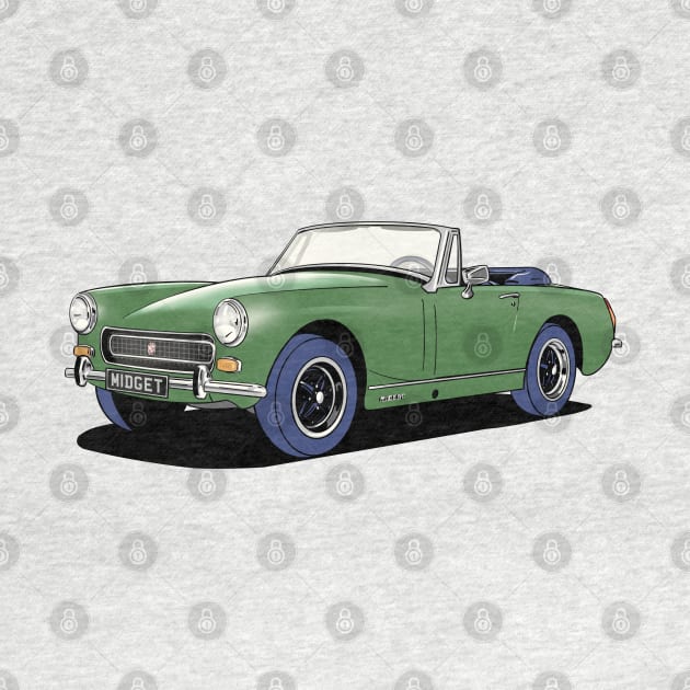 MG Midget in green by Webazoot